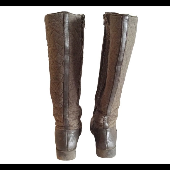 AEROSOLES Establish Tall Riding Knee High Boots With Quilted Detail Tan/Brown 7 - Picture 6 of 7